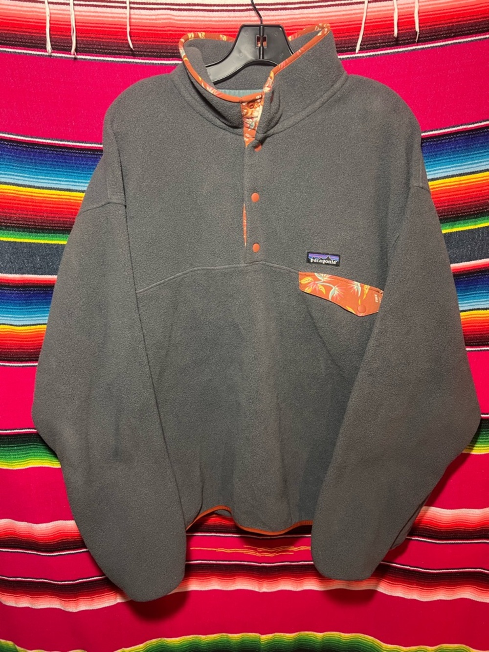 Patagonia Lightweight Synchilla Snap-T Pullover Fleece Jacket Gray Size XL
